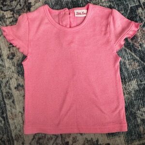 🔥2/$5- Little Lass Pink Ruffle Sleeve Top